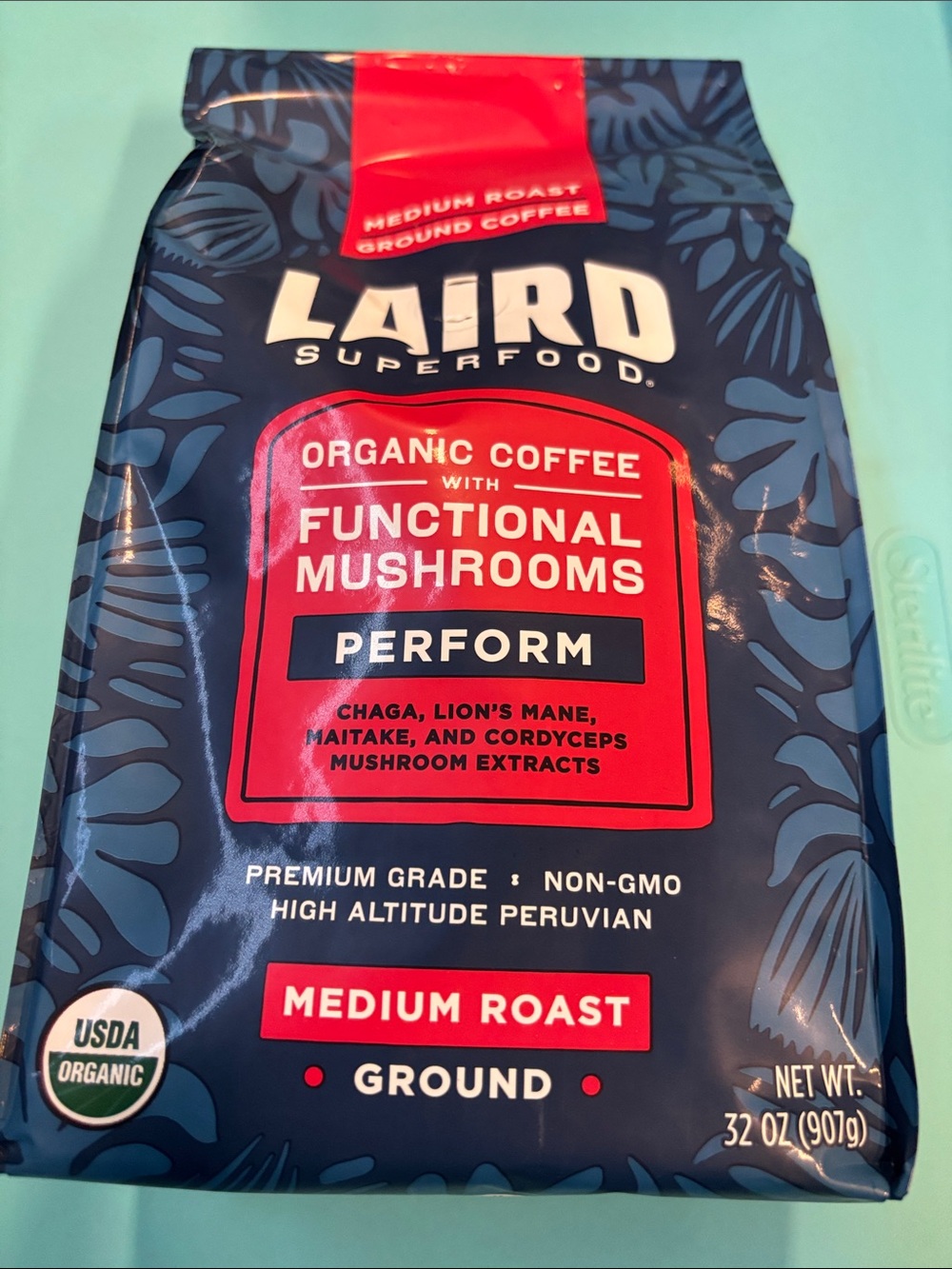 Hamilton Laird Superfood Organic Coffee Bag in Navy Blue and Red